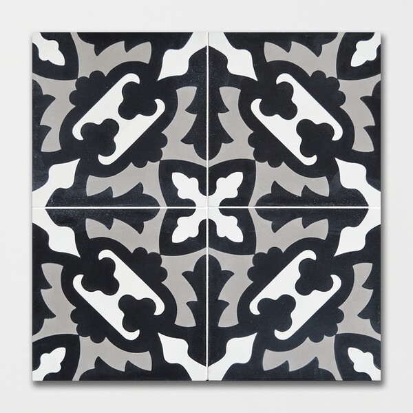 Azulejos de cemento pulido con adornos hechos a mano de 8×8