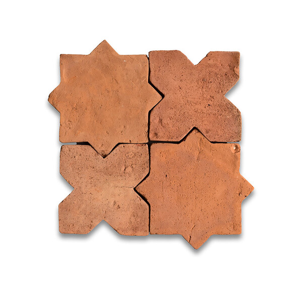 Rustic Cotto Natural Cross Terracotta Tiles 6×6