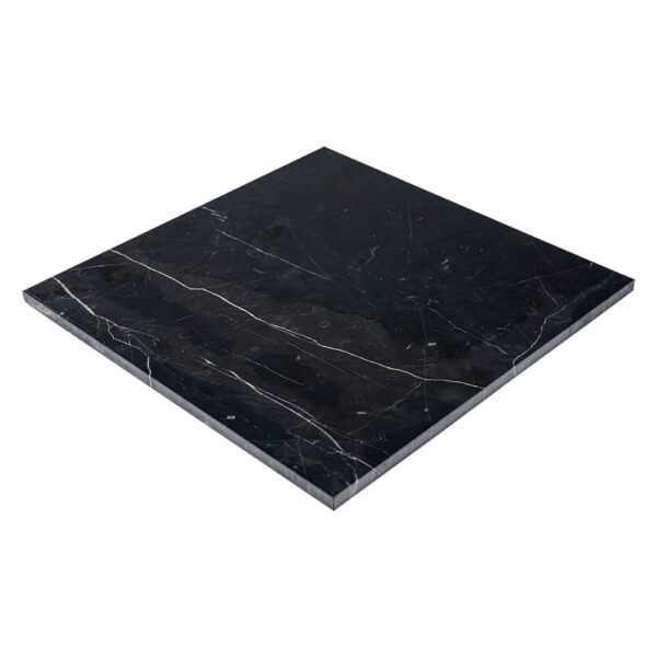 Black, Carrara T Honed Checkerboard Pattern Marble Tiles 12×12