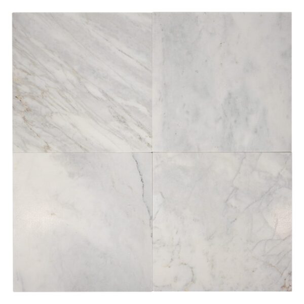 Black, Carrara T Honed Checkerboard Pattern Marble Tiles 12×12