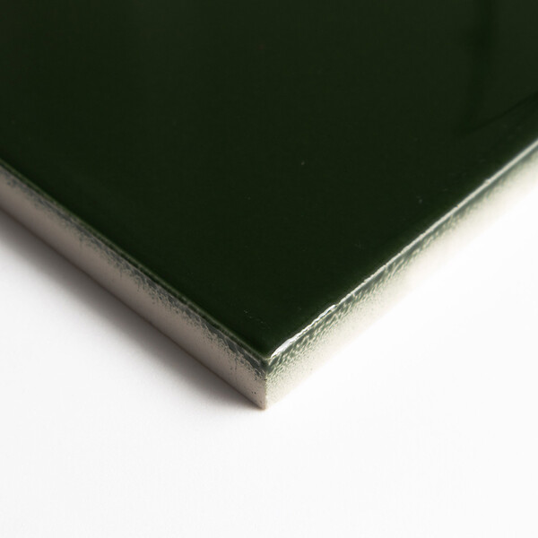 Azulejos cerámicos brillantes color verde madera de 4 1/16 × 4 1/16