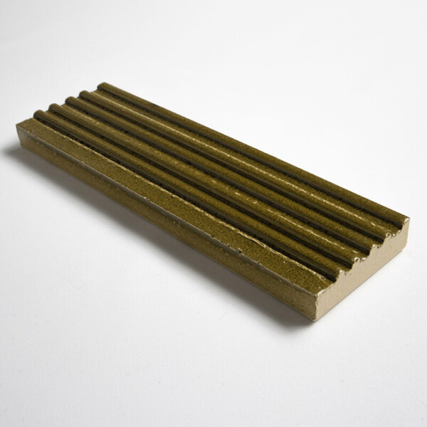 Grove Leather Fluted Glazed Terracotta Tiles 2 1/4×7 9/16