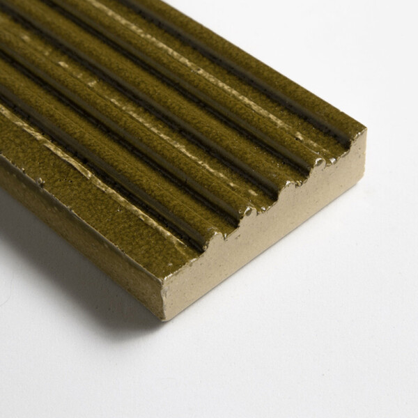 Grove Leather Fluted Glazed Terracotta Tiles 2 1/4×7 9/16
