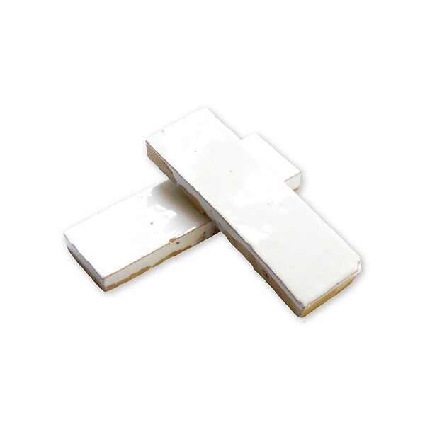 Blanc Niege Glossy Subway Zellige Tiles 2×6
