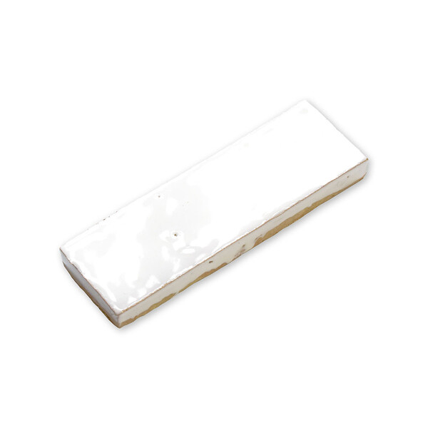 Blanc Niege Glossy Subway Zellige Tiles 2×6