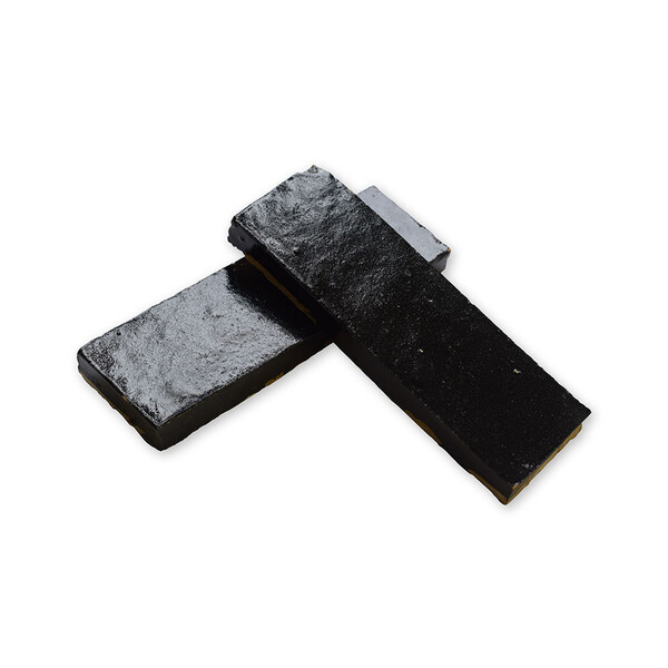 Noir Glossy Subway Zellige Tiles 2×6