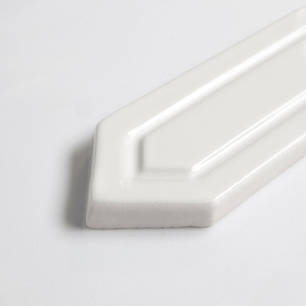 Azulejos decorativos de cerámica con relieve brillante perlado de 2×6