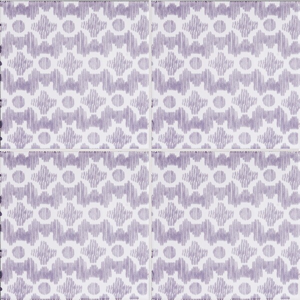 Pure White, Wisteria Glossy Clara B Ceramic Tiles 6×6