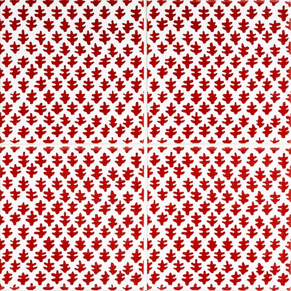 Snow White, Fire Engine Glossy Burmese Ceramic Tiles 6×6