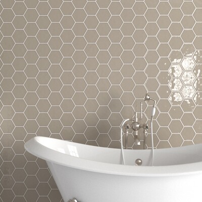 Macchiato Glossy Hexagon 5 Ceramic Tile 5 (DC00182)