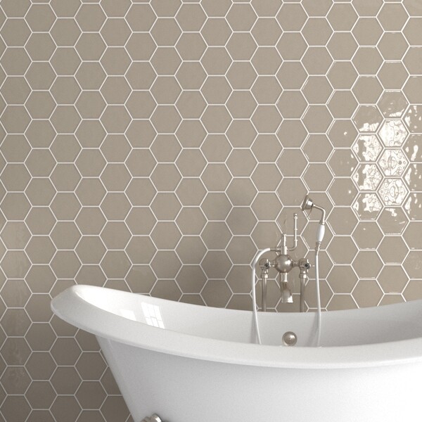 Acorn Glossy Hexagon 5 Ceramic Tiles 5