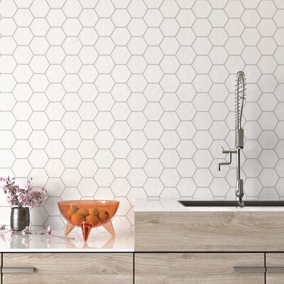 Blanco Real Glossy Hexagon 5 Ceramic Tile 5 (DC00259)