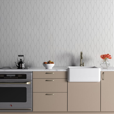 Cotton Matte Longest Hexagon Ceramic Tile 3×7 7/8 (DC00278)