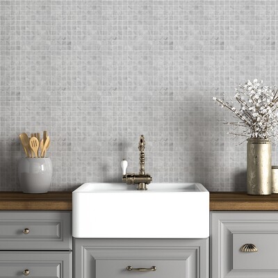 Carrara T Honed 1×1 Marble Mosaic 12×12 (MS00736)