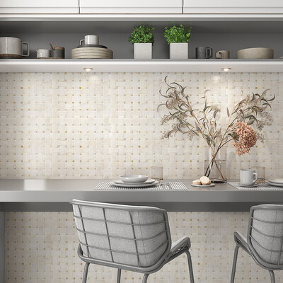 European Sugar Polished Basket Weave Marble Mosaic 12×12 (MS00931)