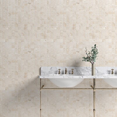 Royal Beige Honed 2×2 Marble Mosaic 12×12 (MS00956)