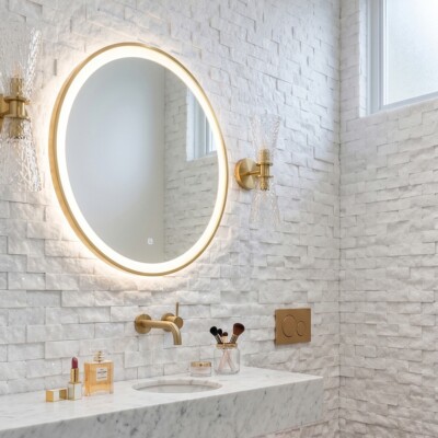 Carrara T Rock Face 1×2 Marble Mosaics 12 5/8×12 5/8 (MS00963) Room Scene Image