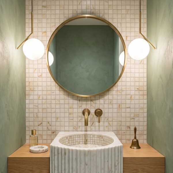 European Sugar Polished 1×1 Marble Mosaics 12×12