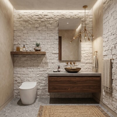 Sky Blue Rock Face 1×2 Marble Mosaics 12 5/8×12 5/8 (MS01061) Room Scene Image