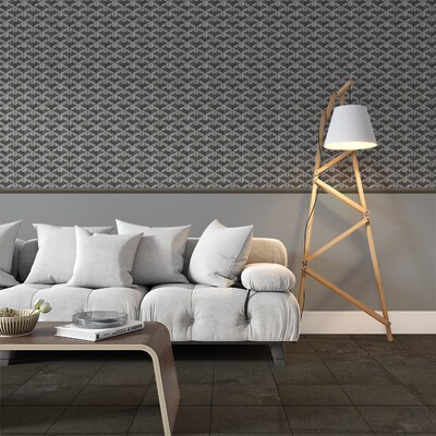 Gray Fousanna Textured 3d Hexagon Limestone Mosaic 10 3/8×12 (MS01267) Gray Fousanna Honed Limestone Tile 12×12 (TL16427) Gray Fousanna Honed Pencil Liner Limestone Moldings 1/2×12 (ML00755)