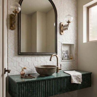 Thala Beige Textured 3d Hexagon Limestone Mosaics 10 3/8×12 (MS01272) Room Scene Image