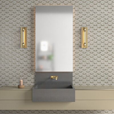 Seagrass Textured 3d Hexagon Limestone Mosaic 10 3/8×12 (MS01273)