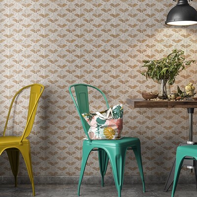 Noce Textured 3d Hexagon Travertine Mosaic 10 3/8×12 (MS01275)