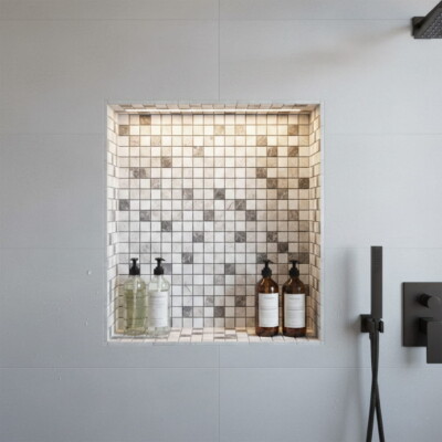 Granada Blend Polished 1×1 Marble Mosaics 12×12 (MS01415) Room Scene Image