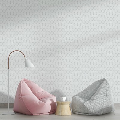 Thassos Honed Hexagon Marble Mosaic 10 3/8×12 (MS01721)