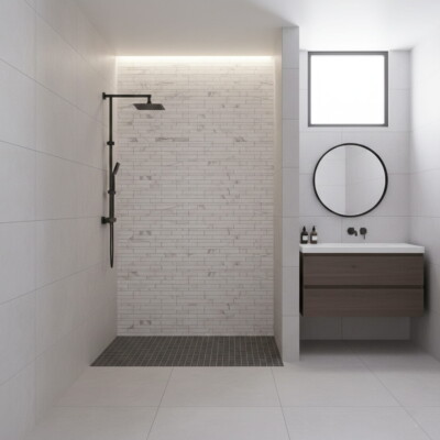 Serenity Honed Slides Marble Mosaics 11×17 (MS01850) Room Scene Image