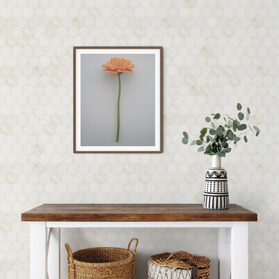 Calacatta Cremo Honed Hexagon Marble Mosaic 10 3/8×12 (MS01996)