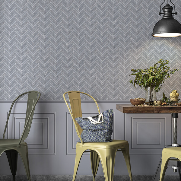 Bardiglio Light Honed Herringbone Marble Mosaics 12 1/8×13 3/8