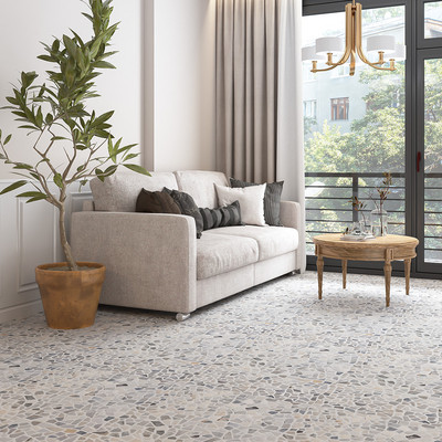 Silver Sky Multi Finish Palladian Marble Mosaics 12×12 (MS02283) Room Scene Image