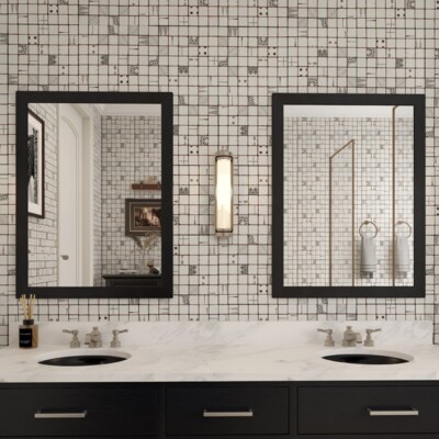 Antiqued Blend Multifinish 2×2 Terracotta Mosaics 12×12 (MS80027) Room Scene Image