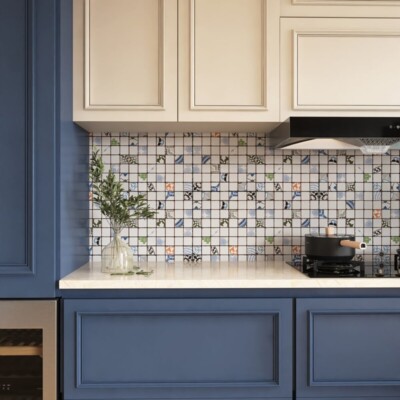 Antiqued Blend Multifinish 2×2 Terracotta Mosaics 12×12 (MS80028) Room Scene Image