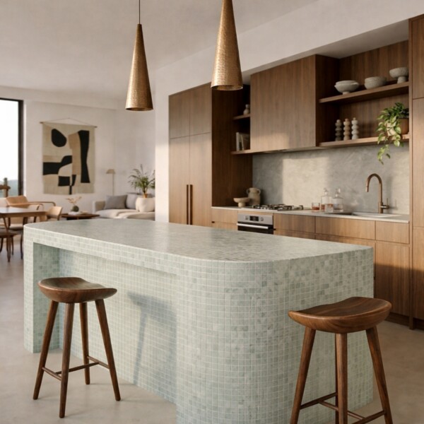 Ming Green Polished 1×1 Marble Mosaics 12×12