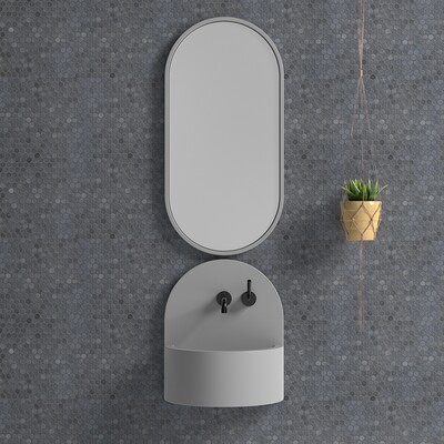 Basaltina Honed Penny Round Basalt Mosaic 11 7/32×12 (MS90264)