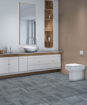 Athens Grey Dark Honed Rococo Marble Waterjet Mosaics 12 1/16×12 1/16 (MS90282)