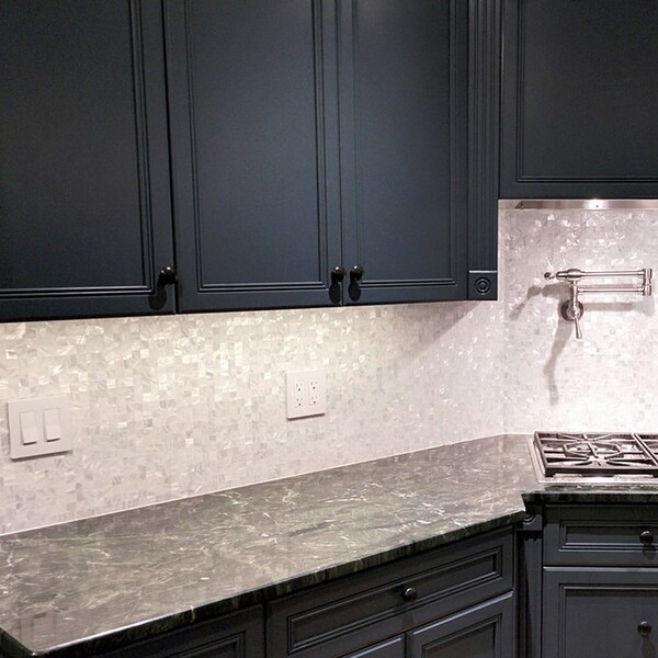 Madre Perla Polished 1×1 Iridescent Shell Mosaics 12×12