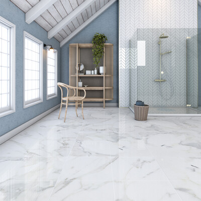 Calacatta Gold Polished Marble Tile 18×18 (TL10575)