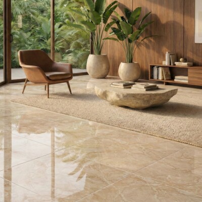 Royale Polished  Marble Tile 24×24 (TL13739) Room Scene Image
