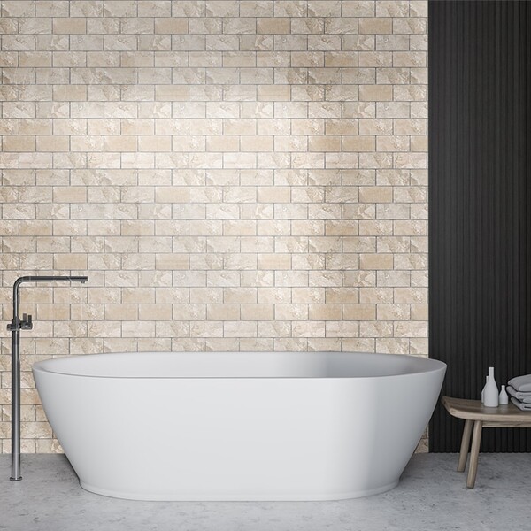 Royal Beige Honed Marble Tiles 2 3/4×5 1/2