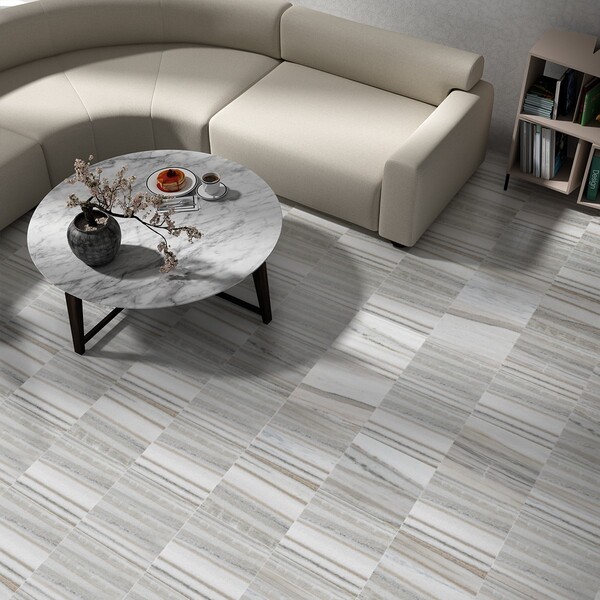 Silver Sky Honed Marble Tiles 12×12