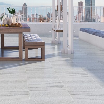 Silver Sky Vein Cut Full Grain Marble Tile 16×24 (TL15981)