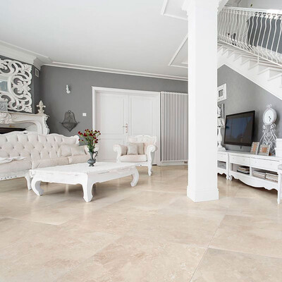 Delicate Beige Polished Marble Tile 18×18 (TL17175)