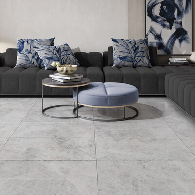 Sky Blue Textured Marble Tile 16×24 (TL17396)