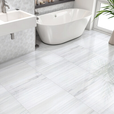 Bianco Dolomiti Polished Marble Tile 12×24 (TL17656)
