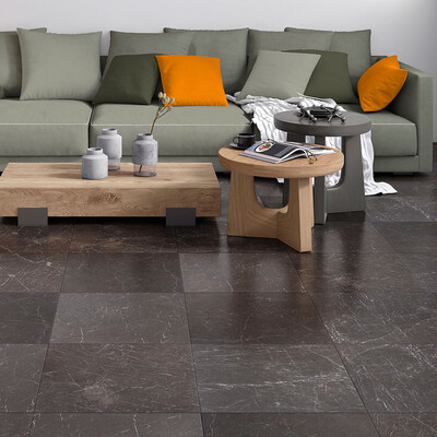 Nero Brushed Marble Tile 16×16 (TL18137)