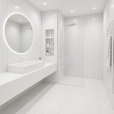 Thassos Honed Marble Tiles 2 3/4×5 1/2 (TL18216) Room Scene Image
