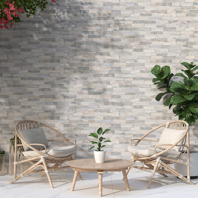 Silver Sky Rock Face Marble Tile 6×24 (TL18280)